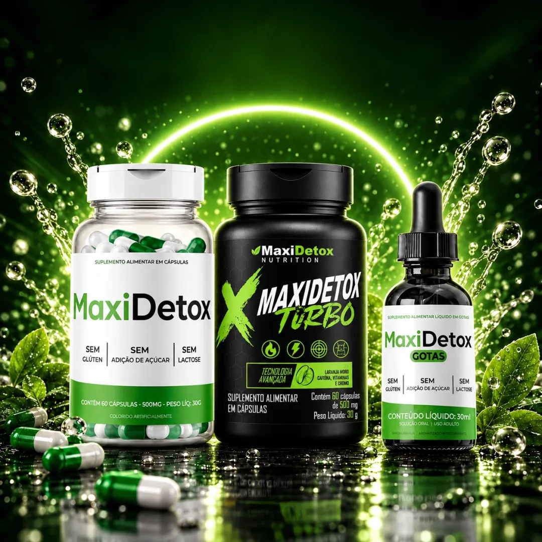 Kit MaxiDetox 3 em 1 - Caps + Turbo + Gotas